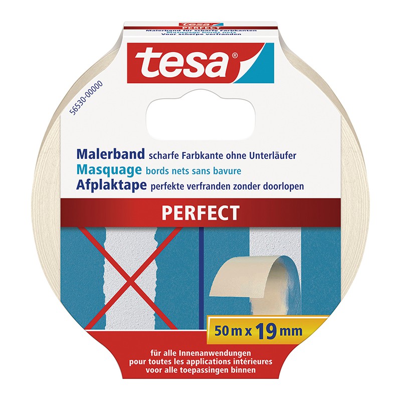 Ruban adhésif de masquage pour bords tranchants, 50 M x 19 MM - tesa (Par 16)