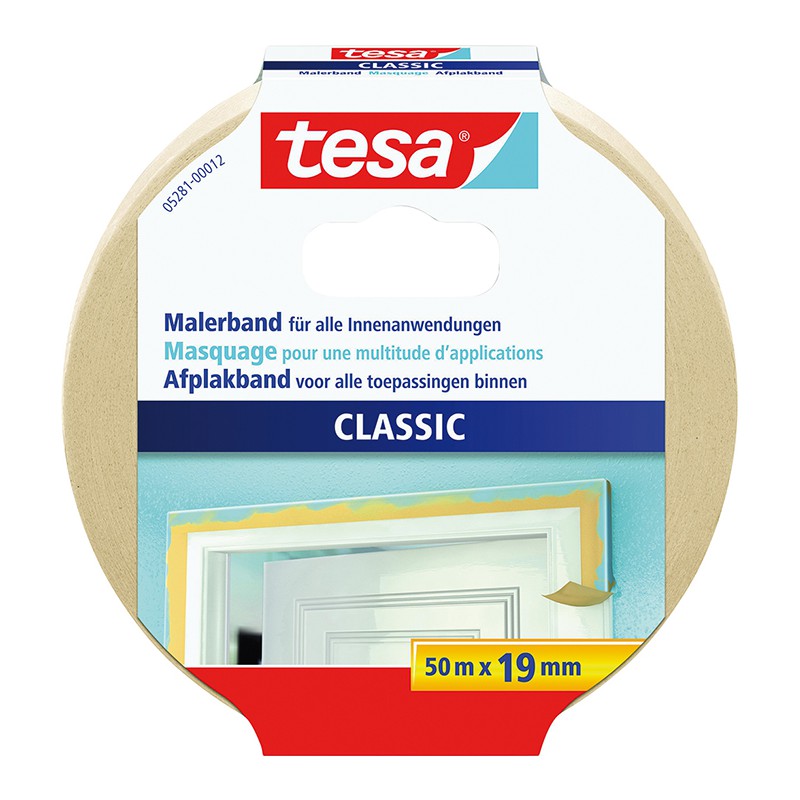 Ruban de masquage Tesakrepp 5284 50m:50mm Chamois (Par 6)