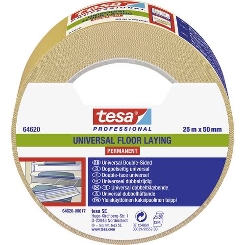 tesa UNIVERSAL PERMANENT 64620-00017-11 Ruban de pose tesa® Professional blanc (L x l) 25 m x 50 mm 1 pc(s)