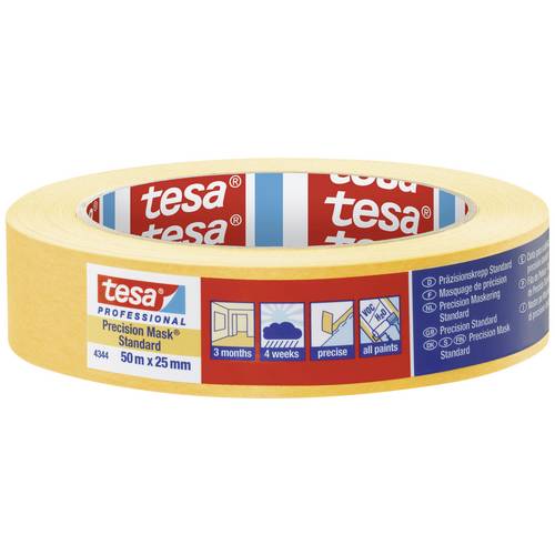 tesa PRECISION STANDARD 04344-00003-00 Bande de masquage Präzisionskrepp® jaune (L x l) 50 m x 25 mm 1 pc(s)