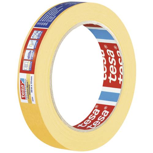 tesa PRECISION STANDARD 04344-00004-00 Bande de masquage Präzisionskrepp® jaune (L x l) 50 m x 19 mm 1 pc(s)