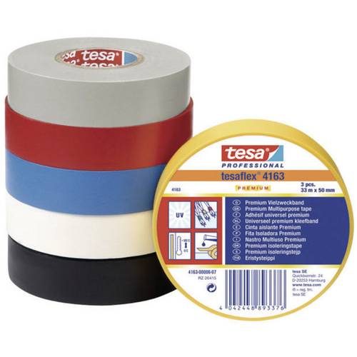 Ruban isolant tesaflex® 4163 tesa 04163-00007-02 noir (L x l) 33 m x 30 mm acrylate 1 pc(s)