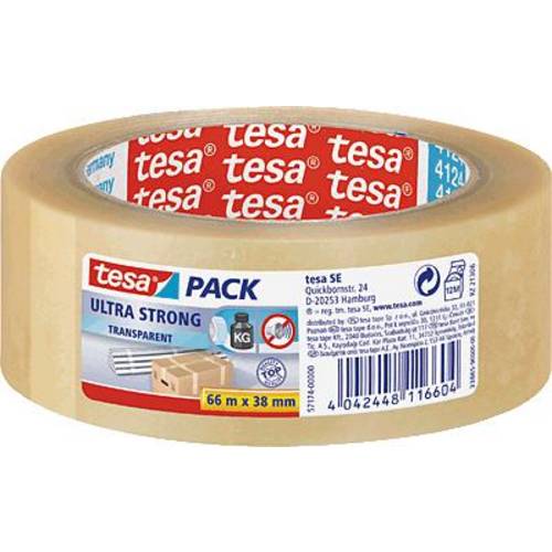 Bande demballage tesapack® tesa 57174-00000-02 transparent (L x l) 66 m x 38 mm caoutchouc 1 pc(s)