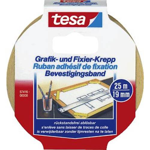 Bande de masquage tesa 57416-00000-02 (L x l) 25 m x 19 mm caoutchouc 1 pc(s)