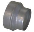 Réduction conique galva - RCC ⌀160/125 ALDES - 11093503 Permet le raccordement de gaines de ventilation diamètre 125 sur les piquages en 160.