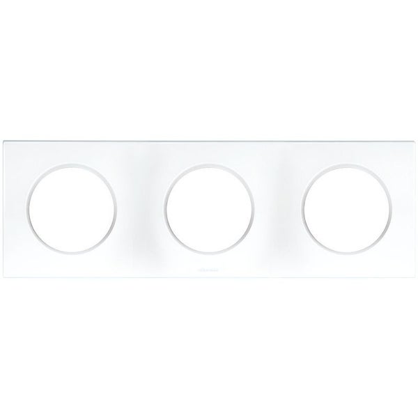 Plaques de finition polycarbonate - Blanc brillant - SQUARE 3 postes 0