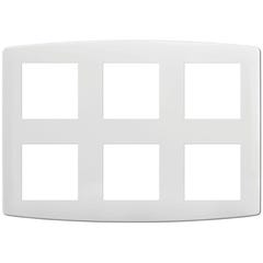 Plaque de finition polycarbonate - 2x3 postes - ESPRIT Blanc 0