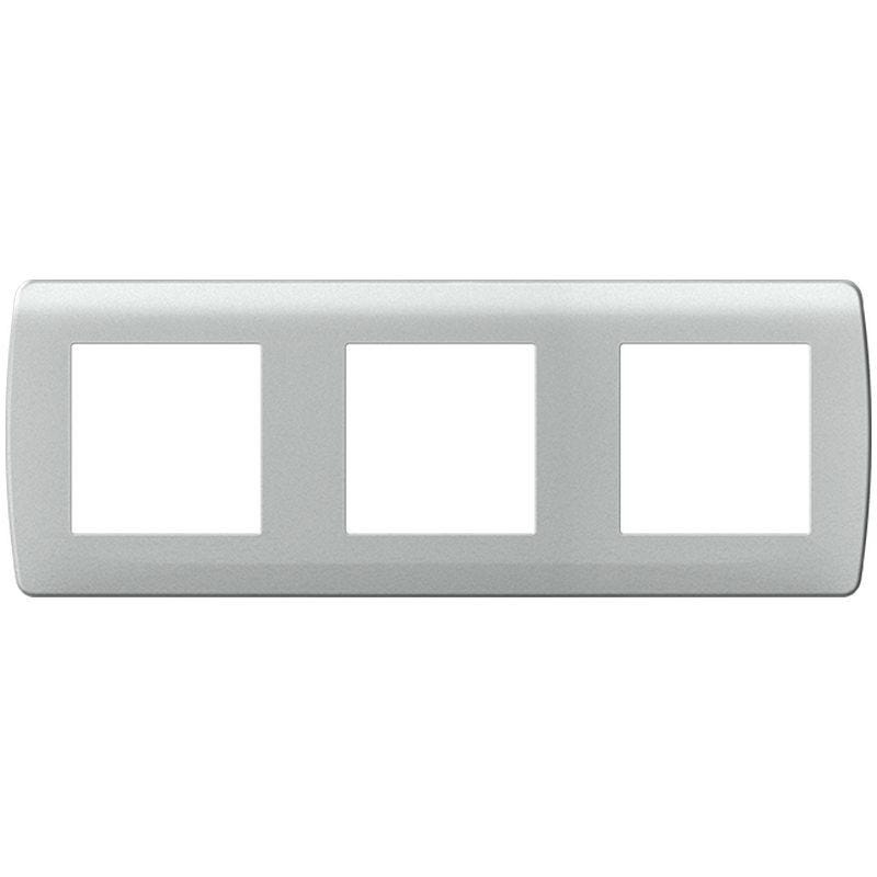 Plaque de finition polycarbonate - 3 postes - ESPRIT Couleur Silver 0