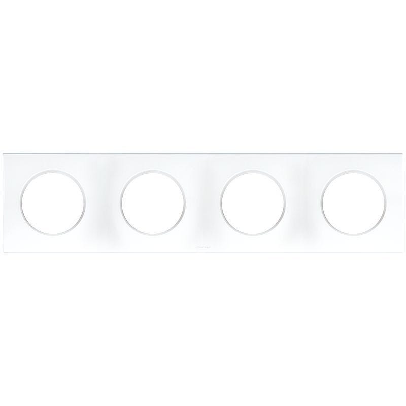 Plaques de finition polycarbonate - Blanc brillant - SQUARE 4 postes 0
