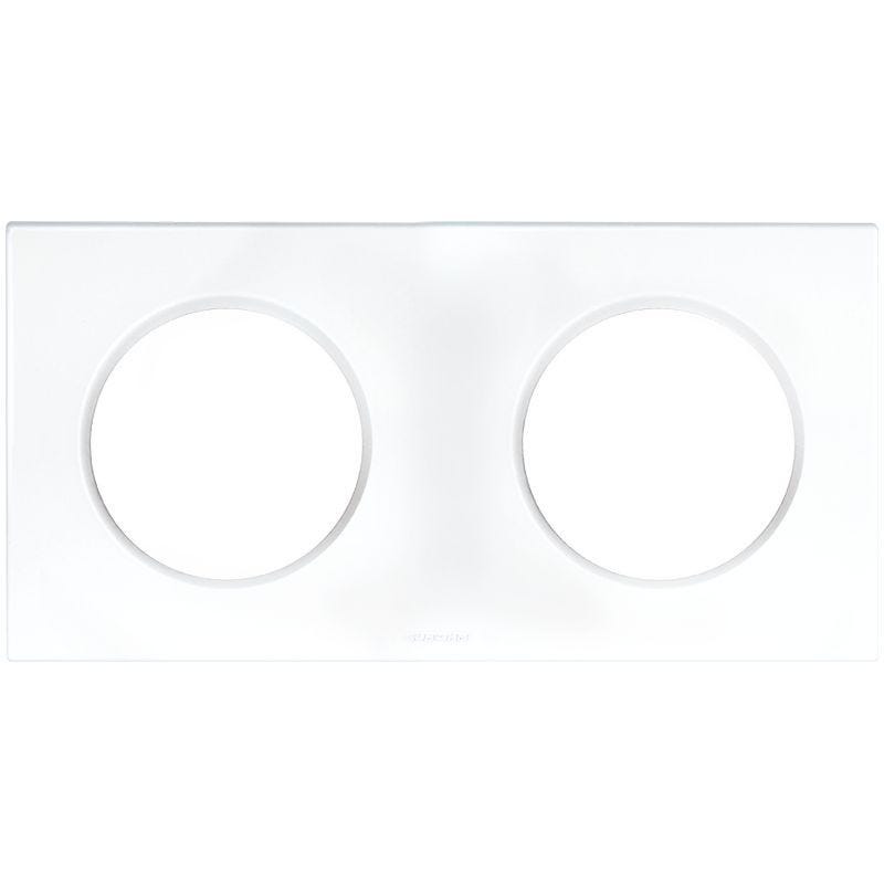 Plaques de finition polycarbonate - Blanc brillant - SQUARE 2 postes 0