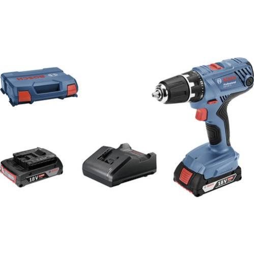 Perceuse visseuse sans fil Bosch GSR 18V-21 + 2 batteries 2Ah + chargeur + coffret L-CASE - BOSCH - 06019H100A