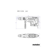 Marteau combiné SDS-Max Metabo KHEV 11-52 BL 1500W 18,8J perçage béton 52mm avec coffret plastique 5