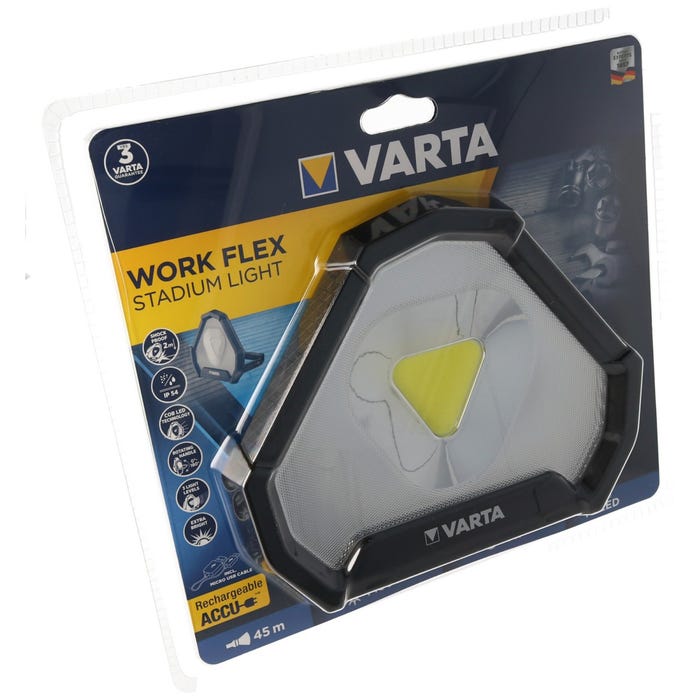 Projecteur-VARTA-Work Flex Stadium Light-1450lm-Ultra puissante et légere-Eclairage ajustable-IP54-Orientable-Rechargeable 3