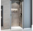 Schulte porte de douche pivotante, 90 x 180 cm, verre transparent 5 mm, profilé alu-argenté