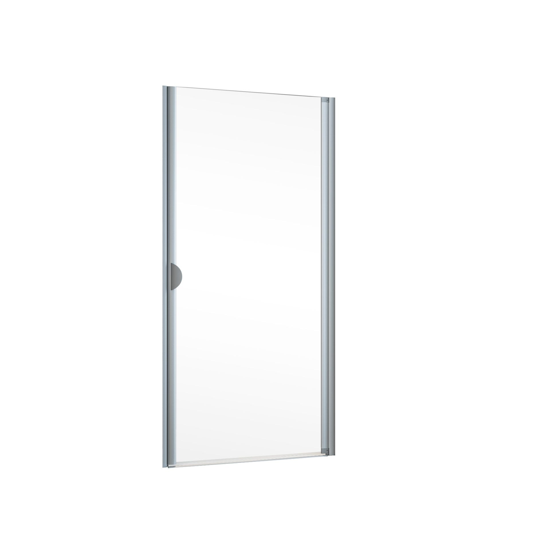 Schulte porte de douche pivotante, 80 x 180 cm, verre transparent 5 mm, profilé alu-argenté, Sunny 1