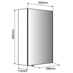 Armoire de toilette OSLO 40cm - 1 porte avec miroir - blanc 2