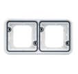 Hager Wna402b Support D'encastrement Double Horizontale Associable - Cubyko -blanc Ip55