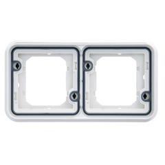 Hager Wna402b Support D'encastrement Double Horizontale Associable - Cubyko -blanc Ip55 0