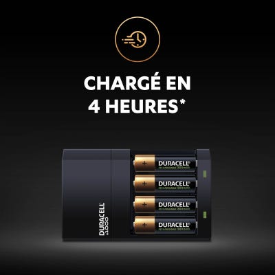 Chargeur de piles DURACELL AA/AAA x2 + Chargeur CEF14 3
