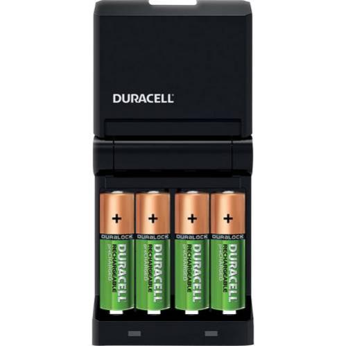 Chargeur de piles rondes NiMH avec accus Duracell CEF14