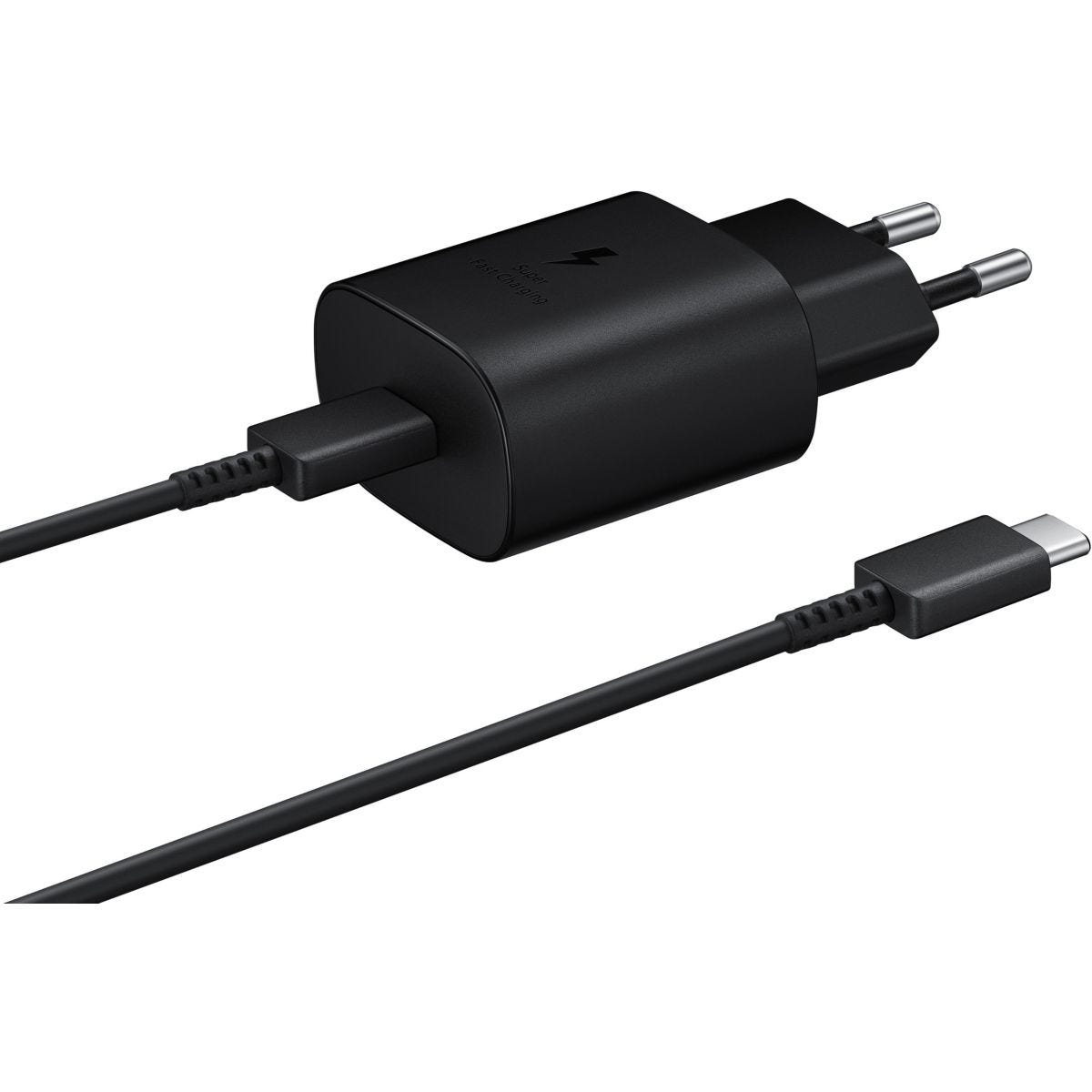 Chargeur secteur SAMSUNG Ultra rapide 25W Noir + cable 0