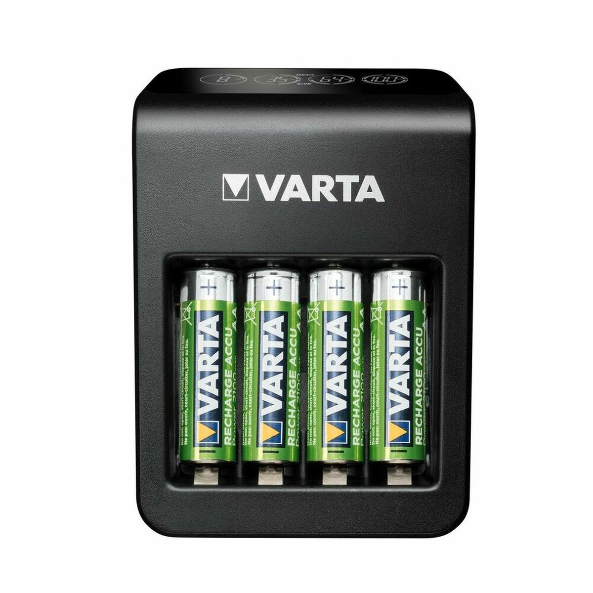 Chargeur de piles rondes Varta LCD Plug Charger+ 4x 56706 avec accus NiMH LR03 (AAA), LR6 (AA), 6LR61 (9 V) 3