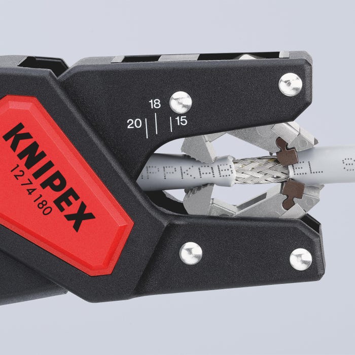 Pince à dégainer automatique KNIPEX 12 74 180 SB pour câbles électriques 4