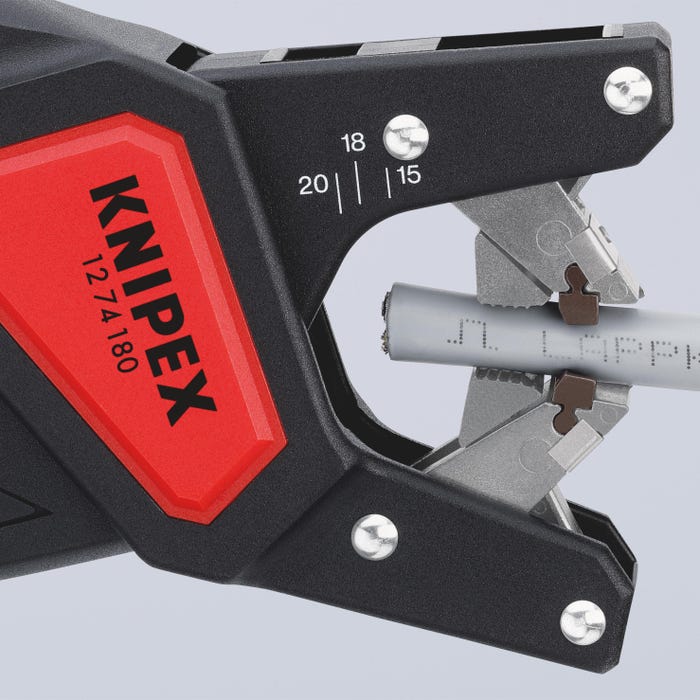 Pince à dégainer automatique KNIPEX 12 74 180 SB pour câbles électriques 3