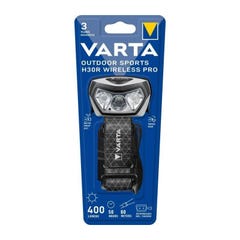 Frontale-VARTA-Outdoor Sports H30R Wireless Pro-400lm-Rechargeable-IPX7-3 modes lumineux-2 couleurs-Station de charge incluse 1