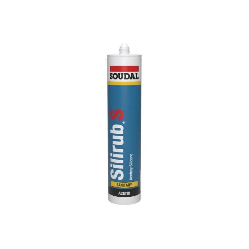 Silirub S - Mastic silicone acétique sanitaire - Soudal - Cartouche de 300 ml Brun 0