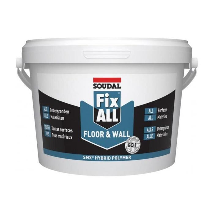 Fix All Floor & Wall - Colle hybride pour sol et mur - Soudal - 4 kg 0