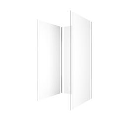 Pack de 3 Panneaux Muraux Aluminium BLANC 90x210 cm avec Profilés ANODISE BRILLANT - WALL'IT 2