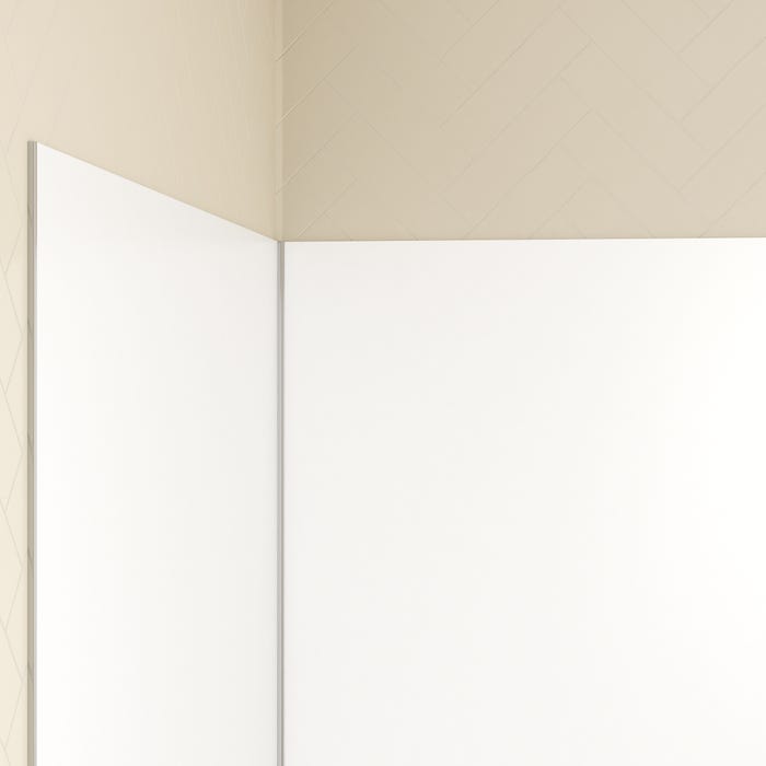 Pack de 3 Panneaux Muraux Aluminium BLANC 90x210 cm avec Profilés ANODISE BRILLANT - WALL'IT 1