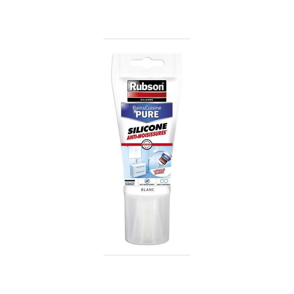 Mastic sanitaire Rubson - Tube 150 ml - Blanc 0