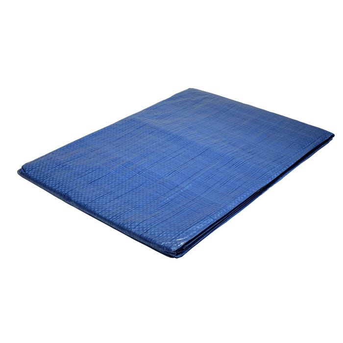 Bâche plastique 10x15 m bleue 80g/m² - bâche de protection polyéthylène 6