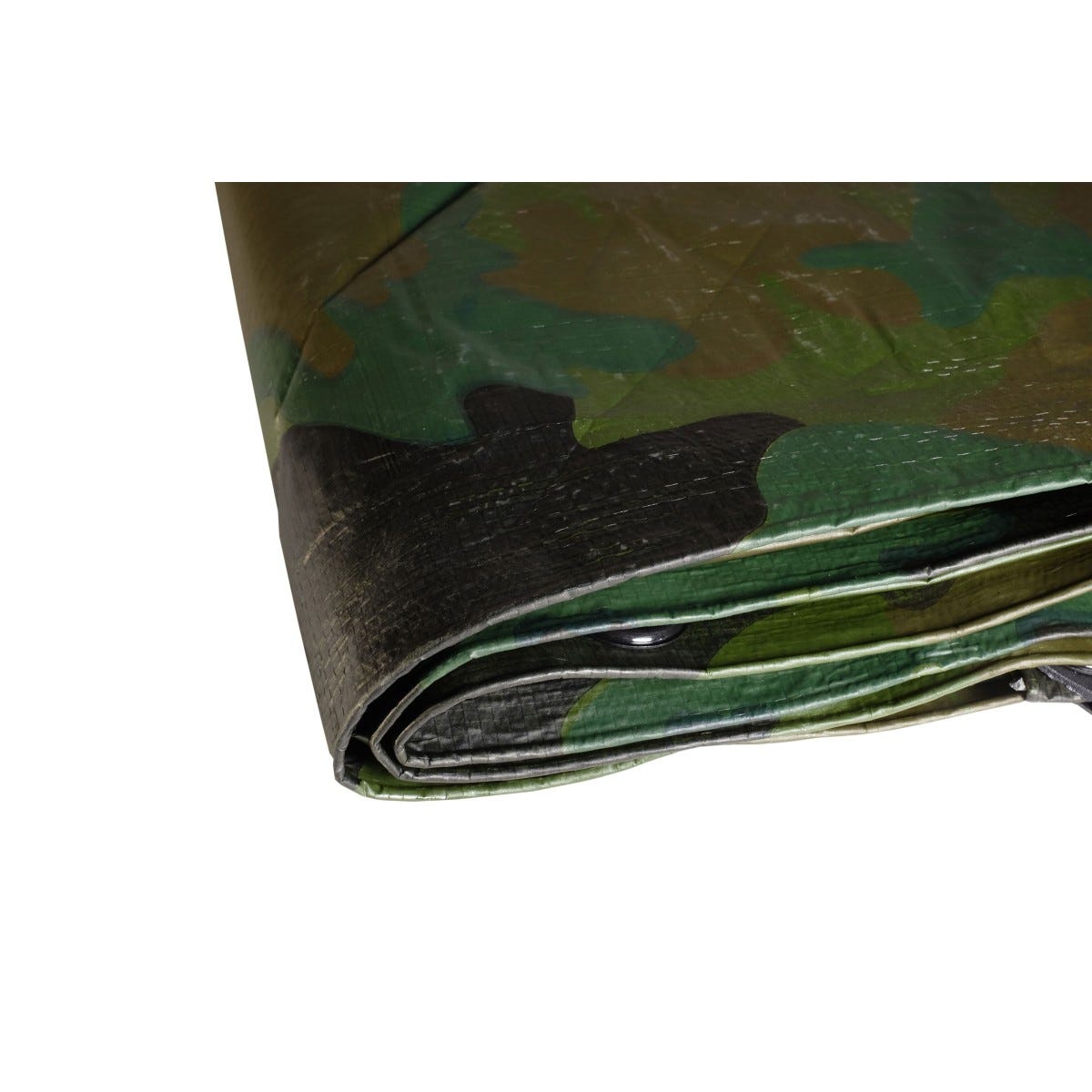 Bâche militaire 3,6x5 m 150 gr/m2 Bâche camouflage de sol verte et noire Bâche de protection en polyéthylène 3