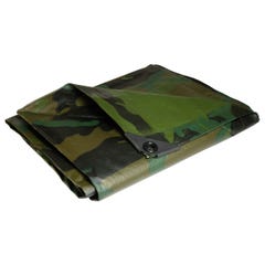 Bâche militaire 3,6x5 m 150 gr/m2 Bâche camouflage de sol verte et noire Bâche de protection en polyéthylène 2