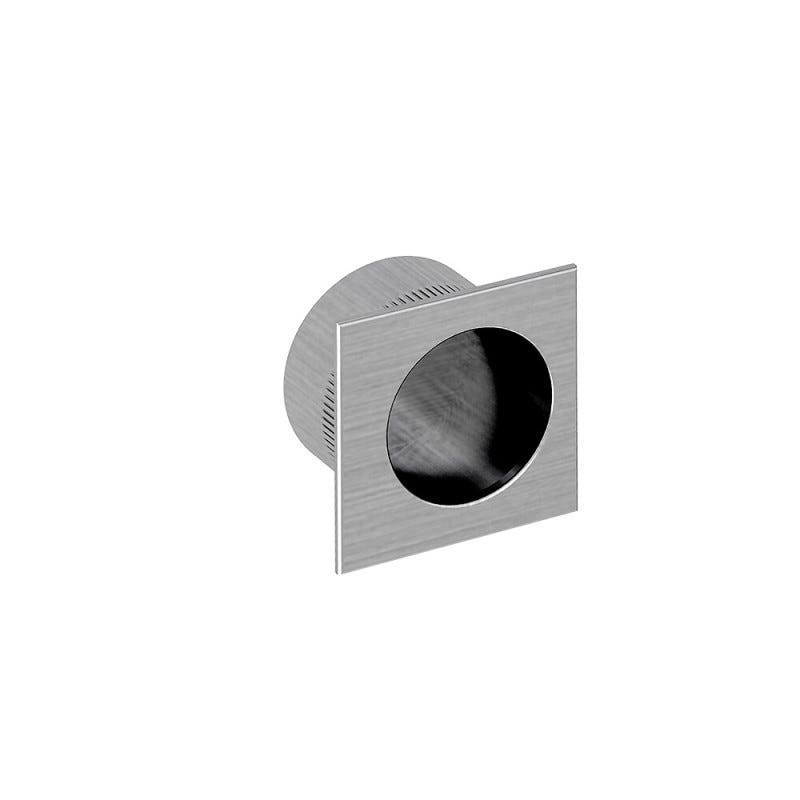 Tire-doigt carré 28 mm pour porte coulissante, acier finition satiné 0