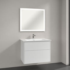 Meuble vasque VILLEROY ET BOCH Finero Blanc 80 cm + miroir 6