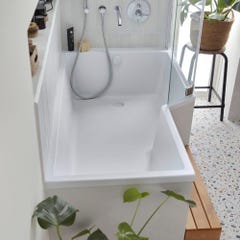 Baignoire bain douche antidérapante JACOB DELAFON Neo, blanc mat 150 x 80, droite 3