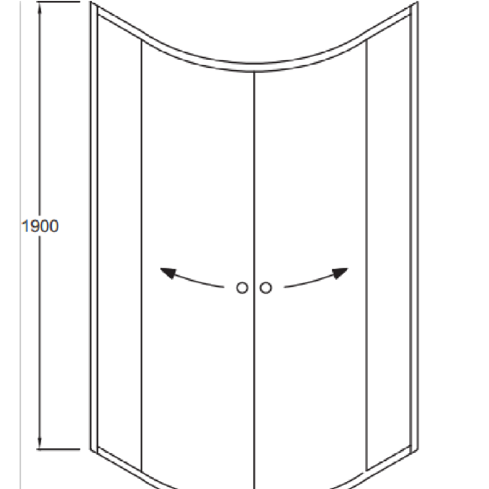 Paroi douche quart de rond coulissant Jacob Delafon Serenity 80 cm