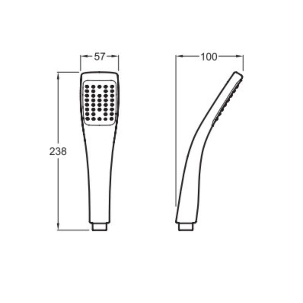 Douchette à main JACOB DELAFON Eo, pour colonne de douche Oblo, 1 jet