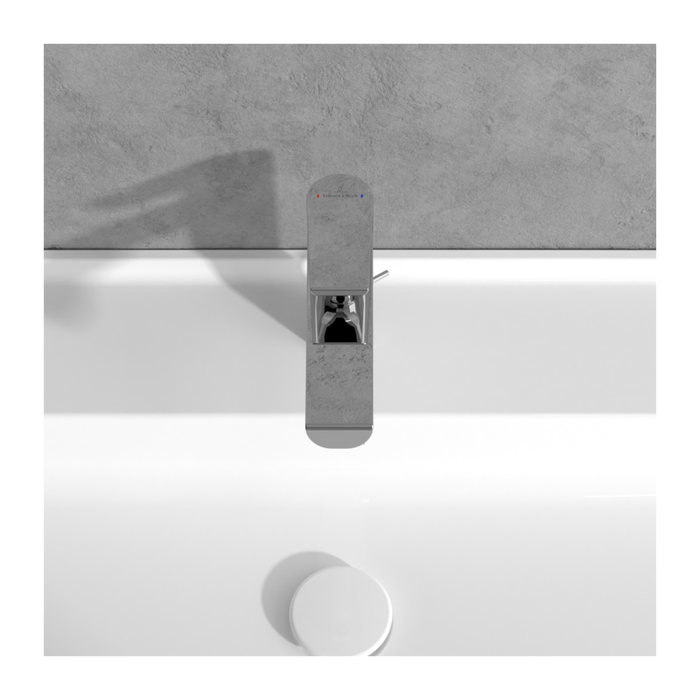Villeroy & Boch Liberty Mitigeur monocommande de lavabo, Long bec, avec vidage, Chrome (TVW10700300061) 2