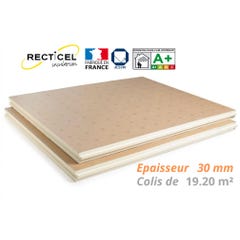 Dalle isolante polyurethane Eurosol - 30 mm - R 1.35 - Colis 19.20 m² 0