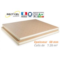 Dalle isolante polyurethane Eurosol - 68 mm - R 3.15 - Colis 7.20 m² 0
