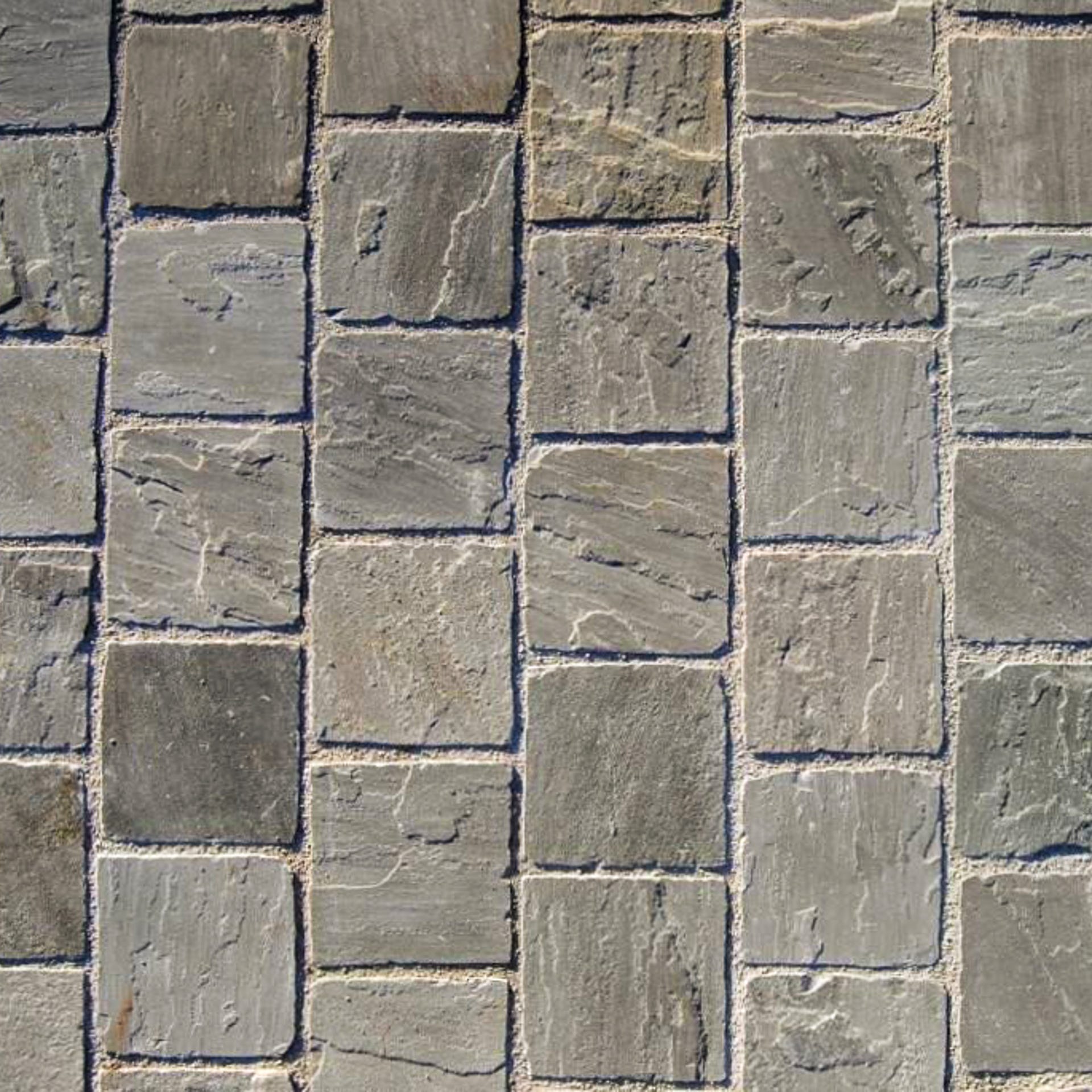 Pavé pierre naturelle Grès Kandla Gris 14x14cm Ep. 3 à 5cm (vendu au m²) - Ligerio 0