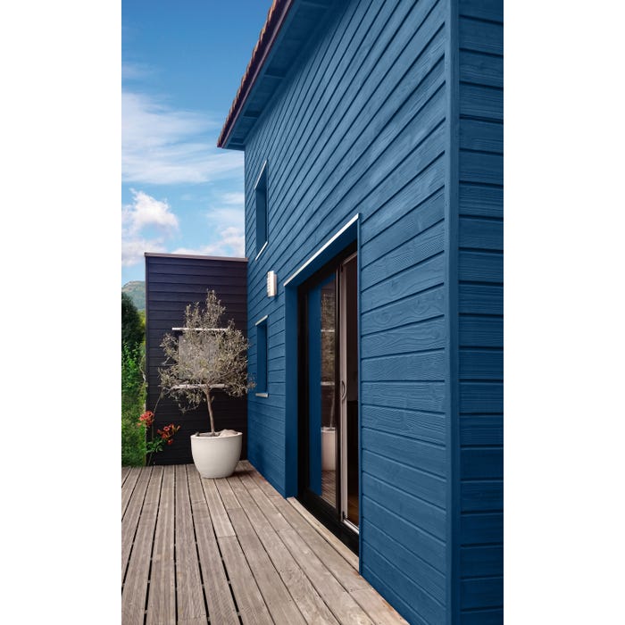 Peinture pour bois extérieur opaque - Finition Mate Owatrol BOIS COLOR Bleu Lointain RAL 5023 2.5 litres 2
