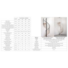 Escalier colimaçon VENEZIA-S - Diamètre 100 cm - Acier blanc 6