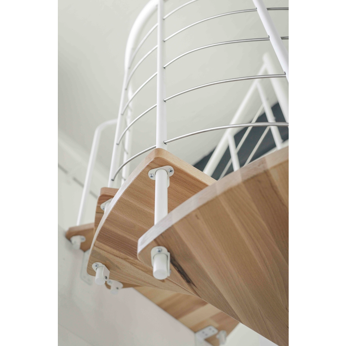 Escalier colimaçon VENEZIA-S - Diamètre 100 cm - Acier blanc 4