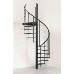 Escalier colimaçon métal MILANO - 140 cm - Acier blanc 0